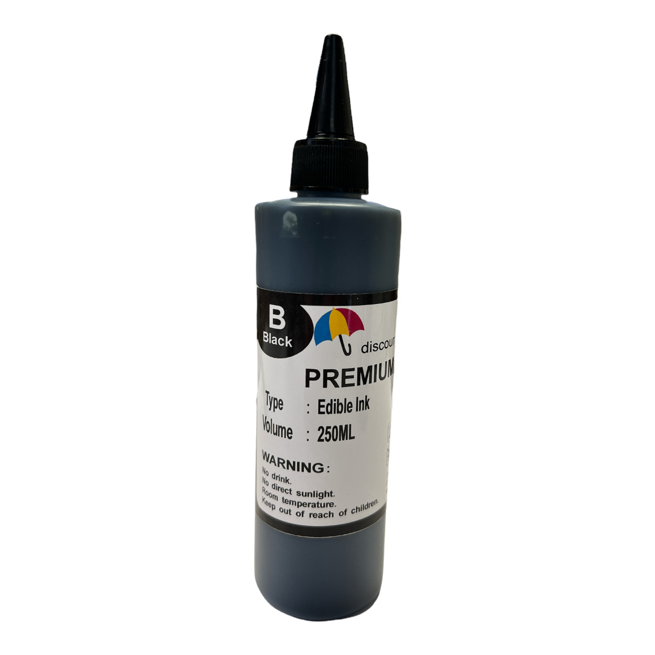 Black Edible Ink Refill Kit for Canon Epson Brother Printers 250ml Ink Bottle