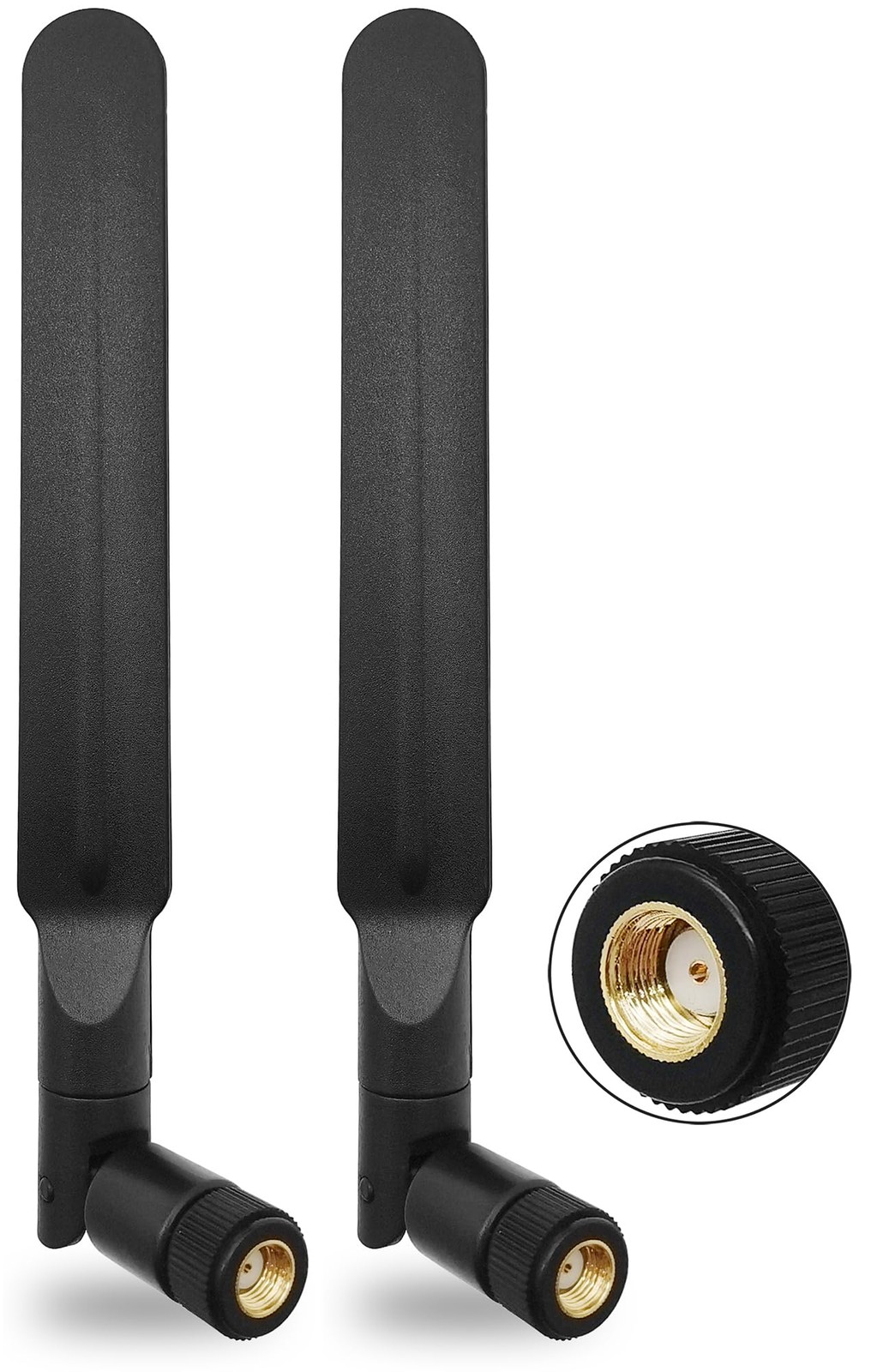 Tri-Band WiFi 6E Antenna 5dBi RP-SMA Male for PC Desktop Router 2Pcs