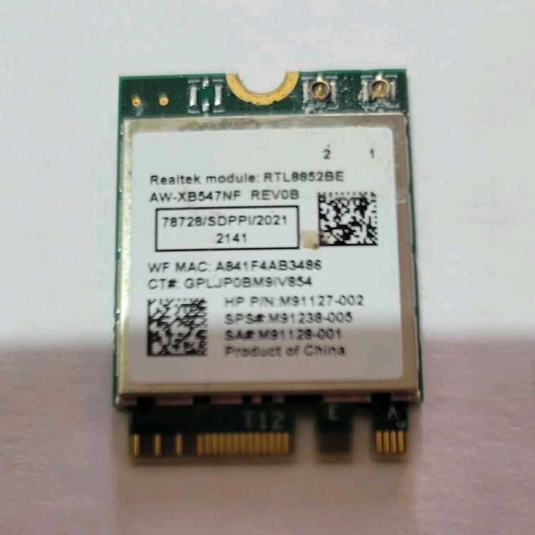 Realtek RTL8852BE Mini PCI Express Wireless Network Card AW-XB547NF