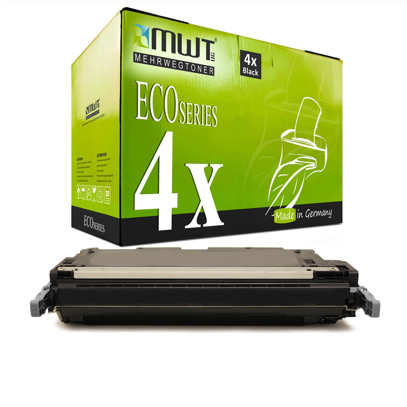 4x MWT ECO Black Toner for HP Color LaserJet 5500-HDN 5500-DTN 5550-DN