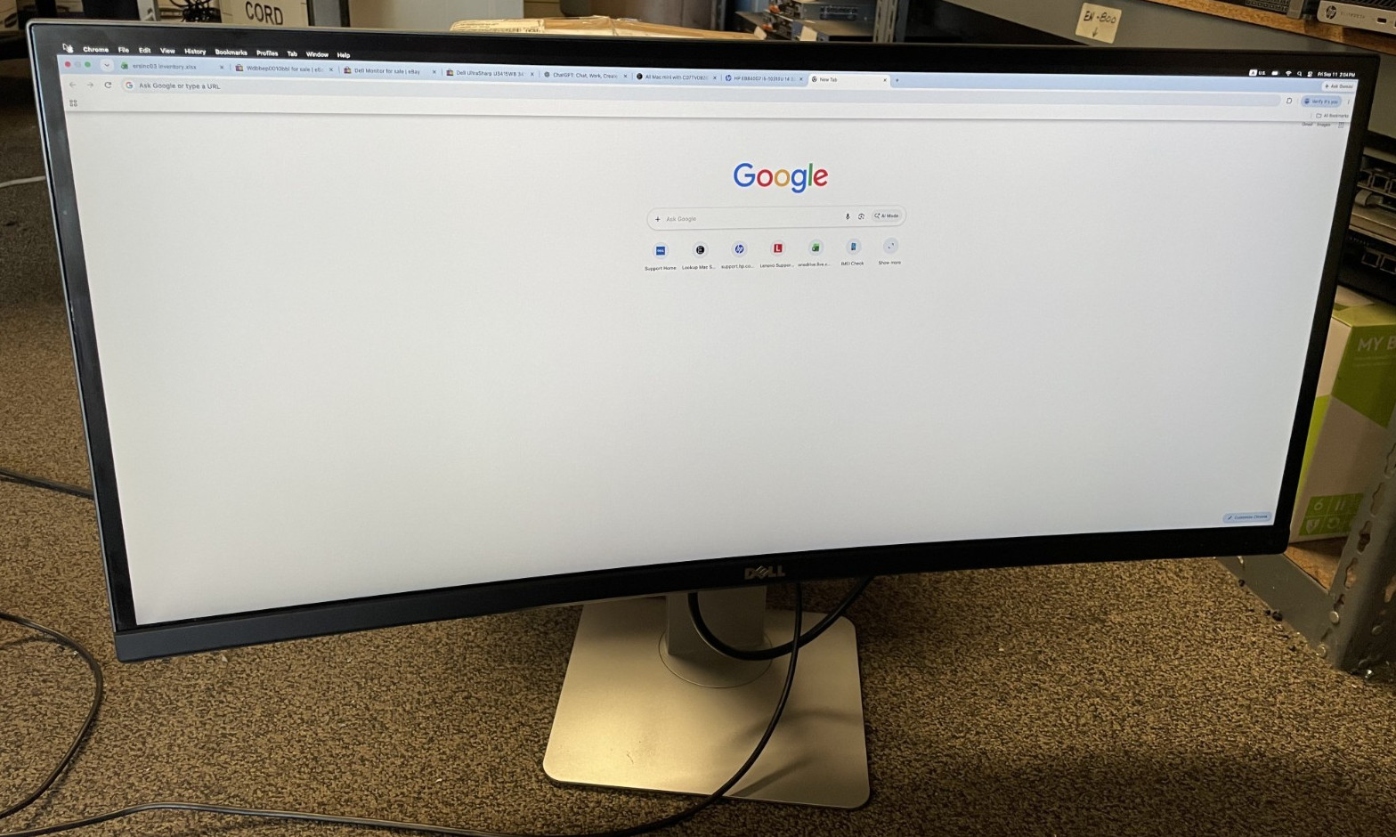 Dell UltraSharp U3415WB 34" Curved LCD Monitor w/ Stand & Cables *READ