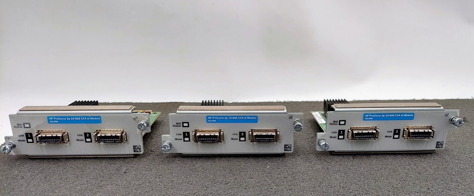 LOT OF 3 HP J9149A ProCurve 2p 2-Port 10GbE CX4 AL Module