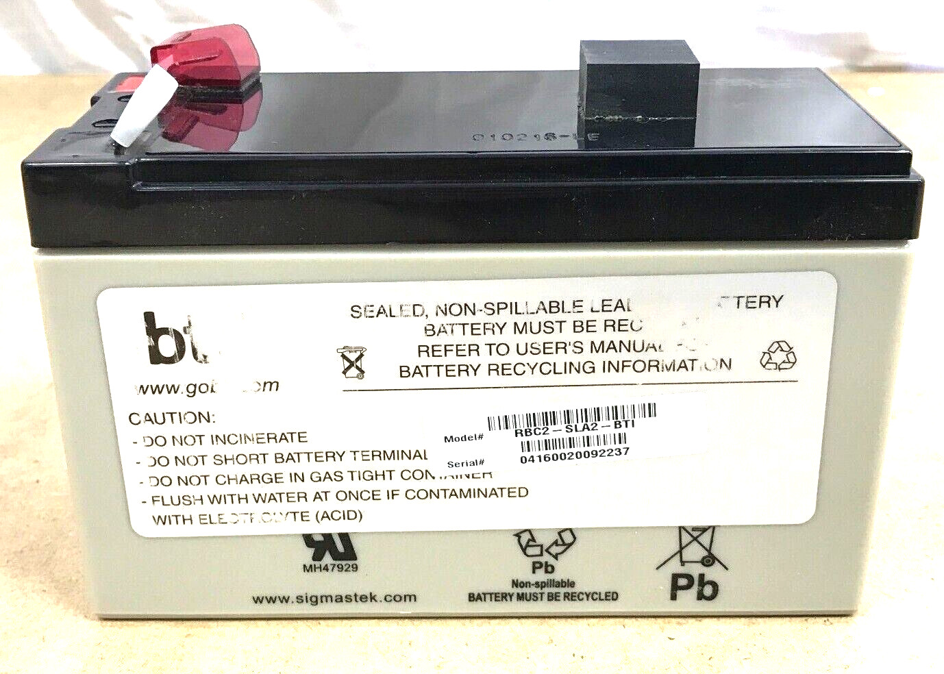 BTI Replacement Battery Cartridge (APC BackUPS LS 500) RBC2-SLA2-BTI ✅❤️️✅❤️ NEW