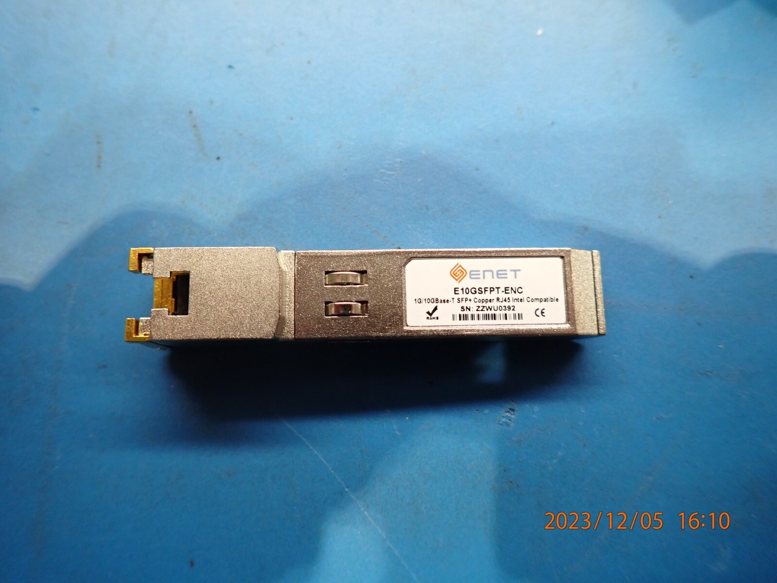 ENET E10GSFPT-ENC 1G/10GBASE-T Copper Rj45 Inter Compatible SN: ZZWU0392