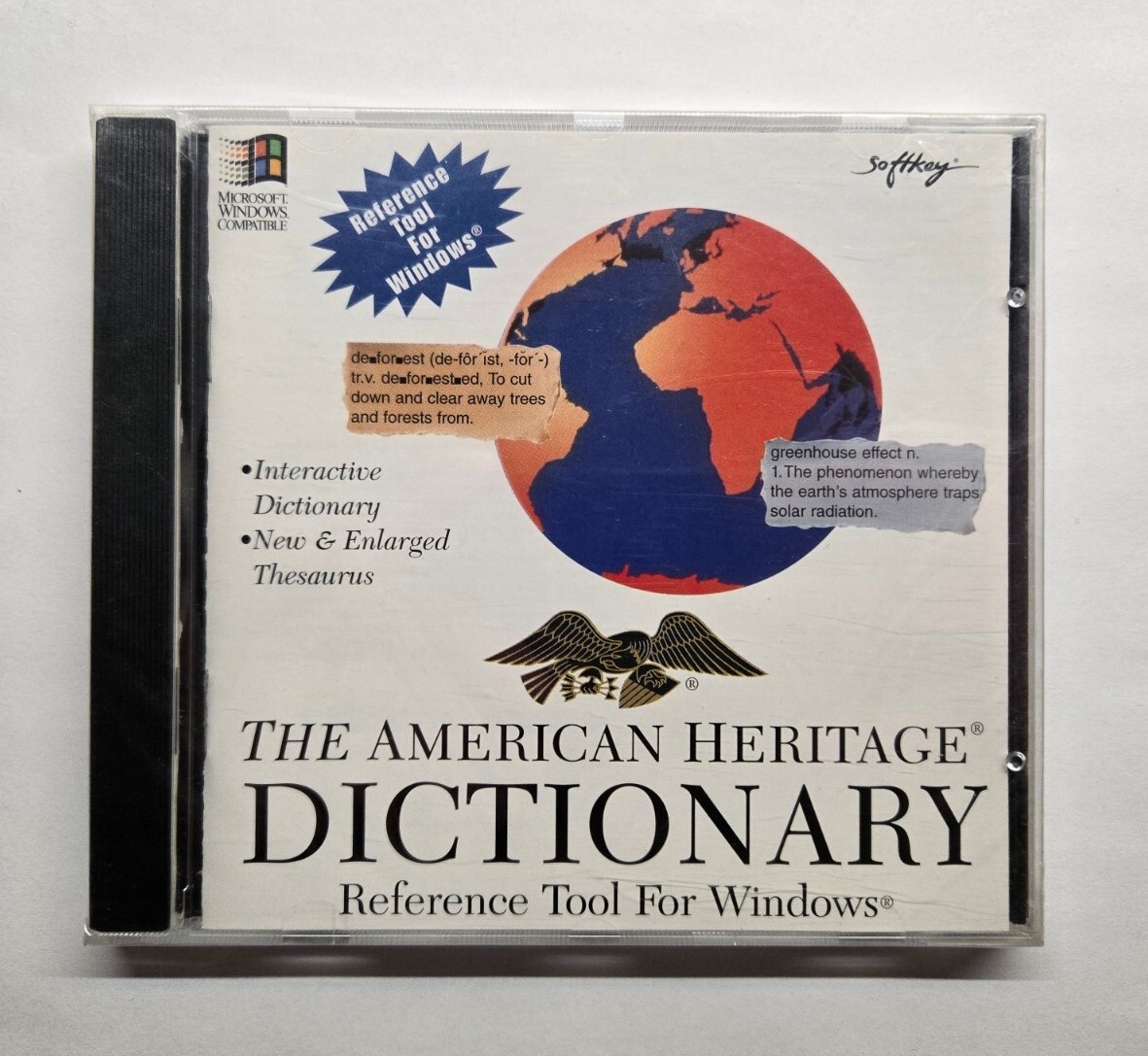 The American Heritage Dictionary Reference Tool For Windows PC CD-ROM 1995