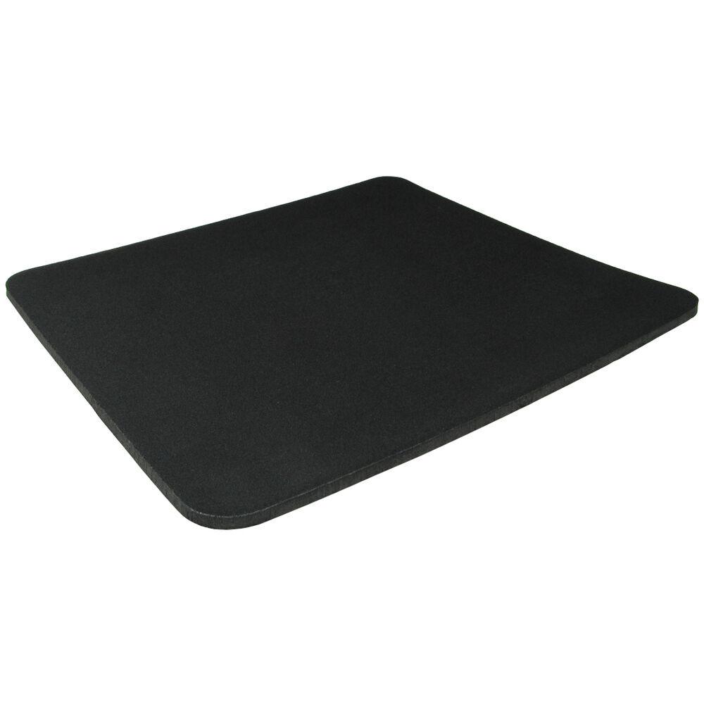 Black Fabric Mouse Mat Pad High Quality 5mm Thick Non Slip Foam 25cm x 22cm