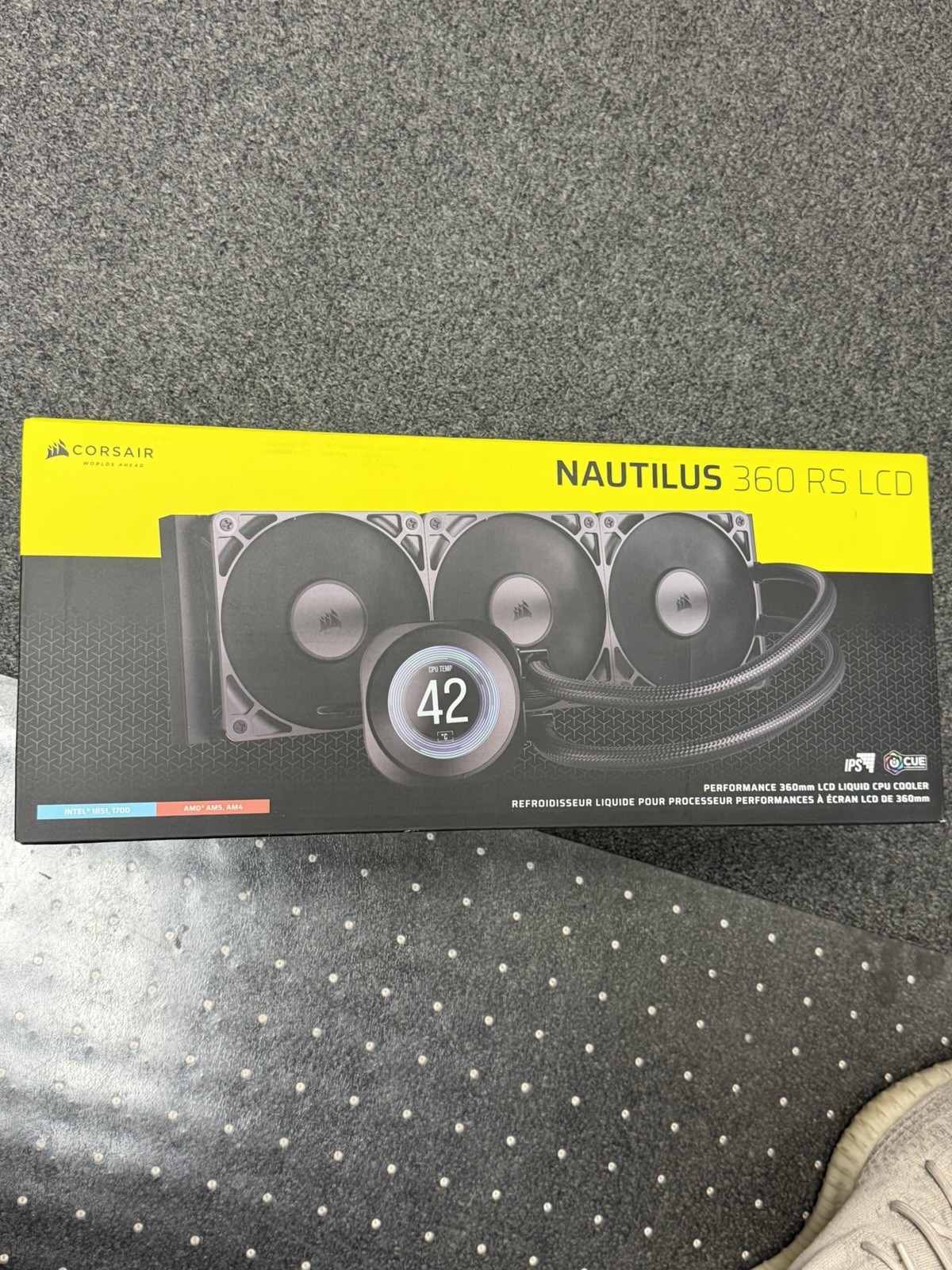 CORSAIR - NAUTILUS 360 RS LCD Liquid CPU Cooler - Black
