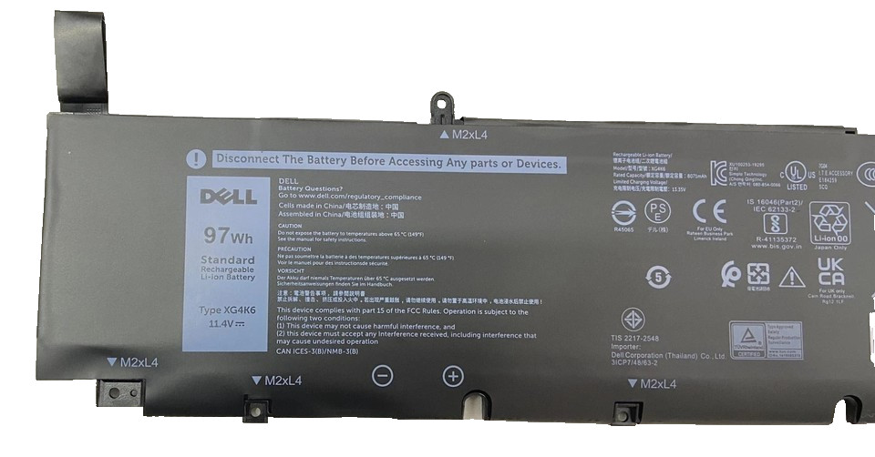 97Wh Genuine XG4K6 BatteryFor Dell XPS 9710 9700 Precision 5750 5760 5770 Series