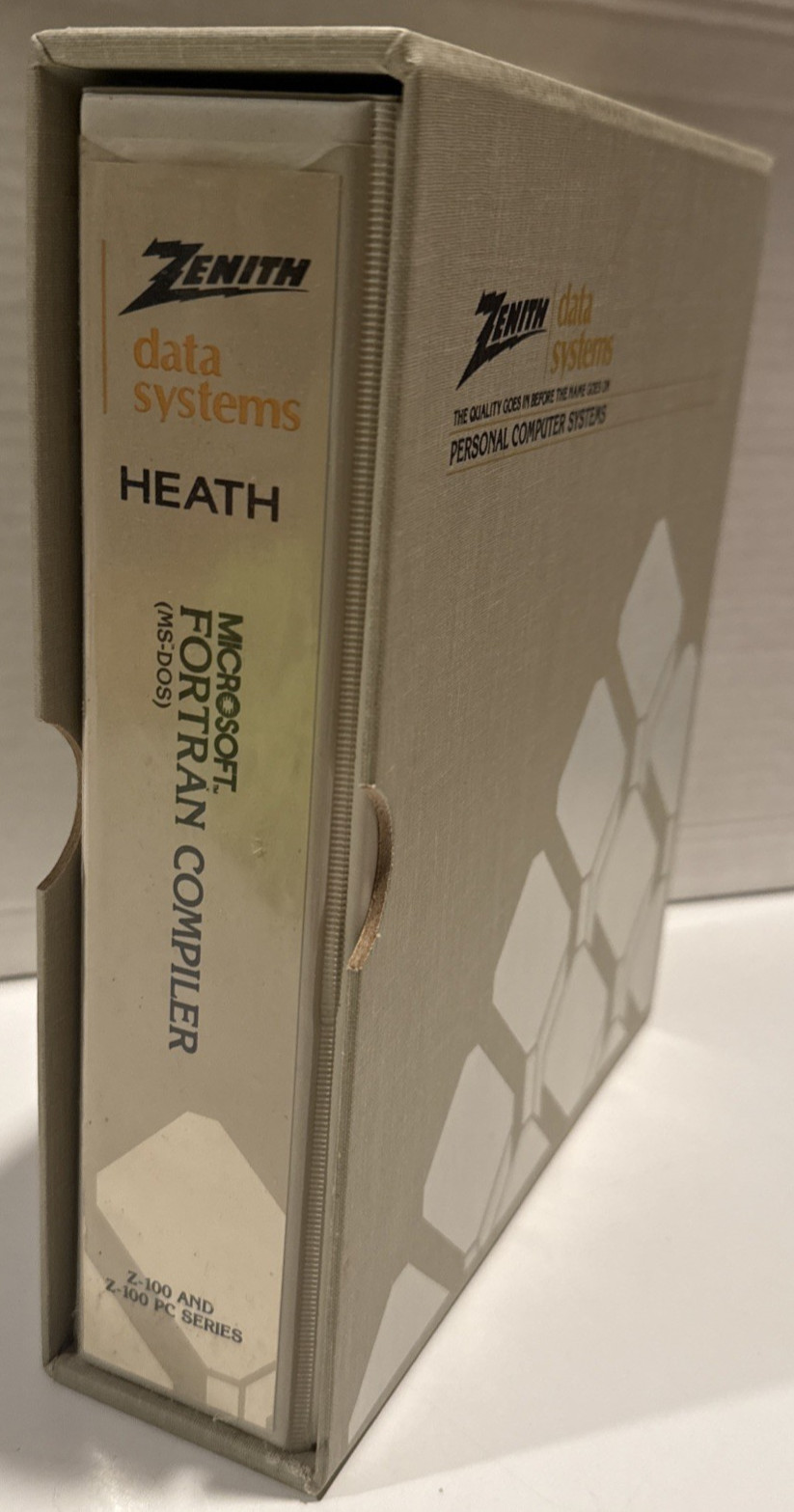 Vintage Software: Heath/ Zenith Z100 & PC Microsoft Fortran Compiler 5.25”