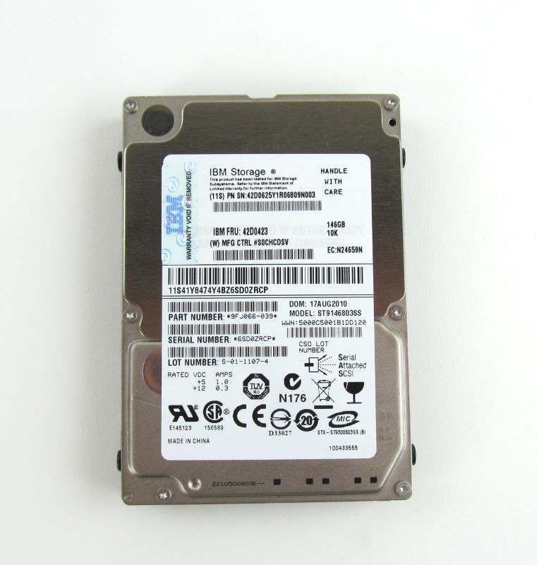 IBM 42D0423 146Gb SAS 10K RPM 2.5" SFF NHS W/O Tray
