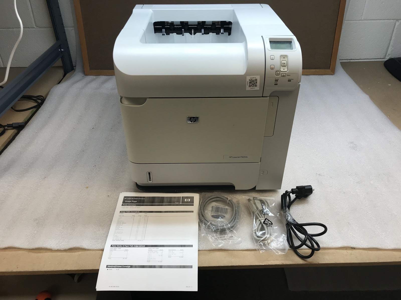HP LaserJet P4014n Workgroup Monochrome Laser Printer, 16k Pages - TESTED