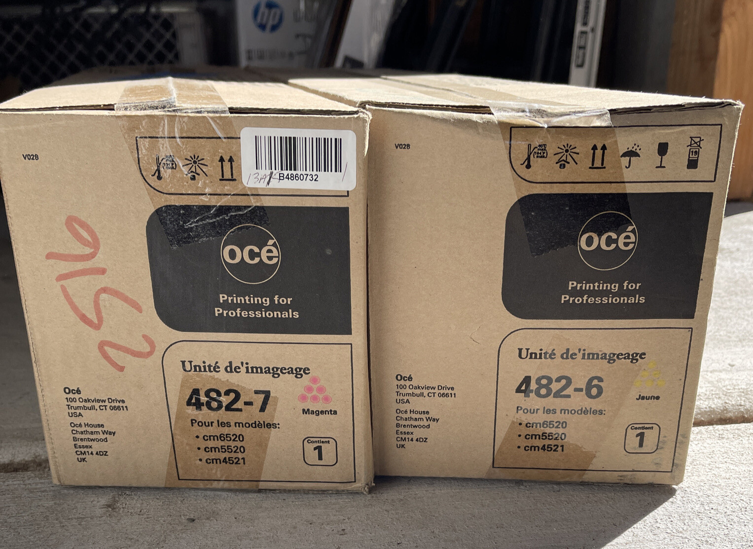 Lot Of 2 OCE Toner 478-7 Magenta, 478-6 Yellow