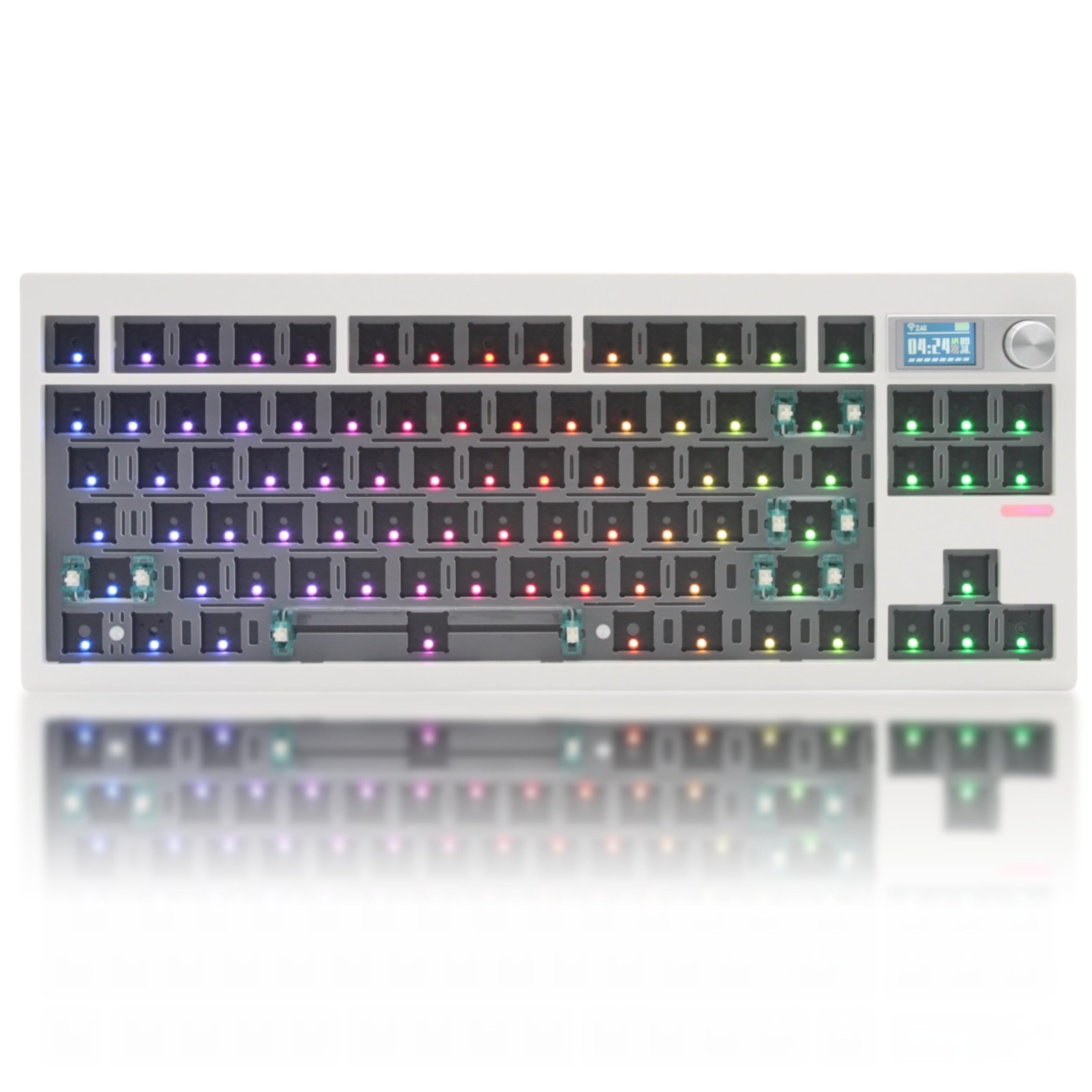Cmokifuly GMK87 TKL Mechanical Keyboard Kit, White
