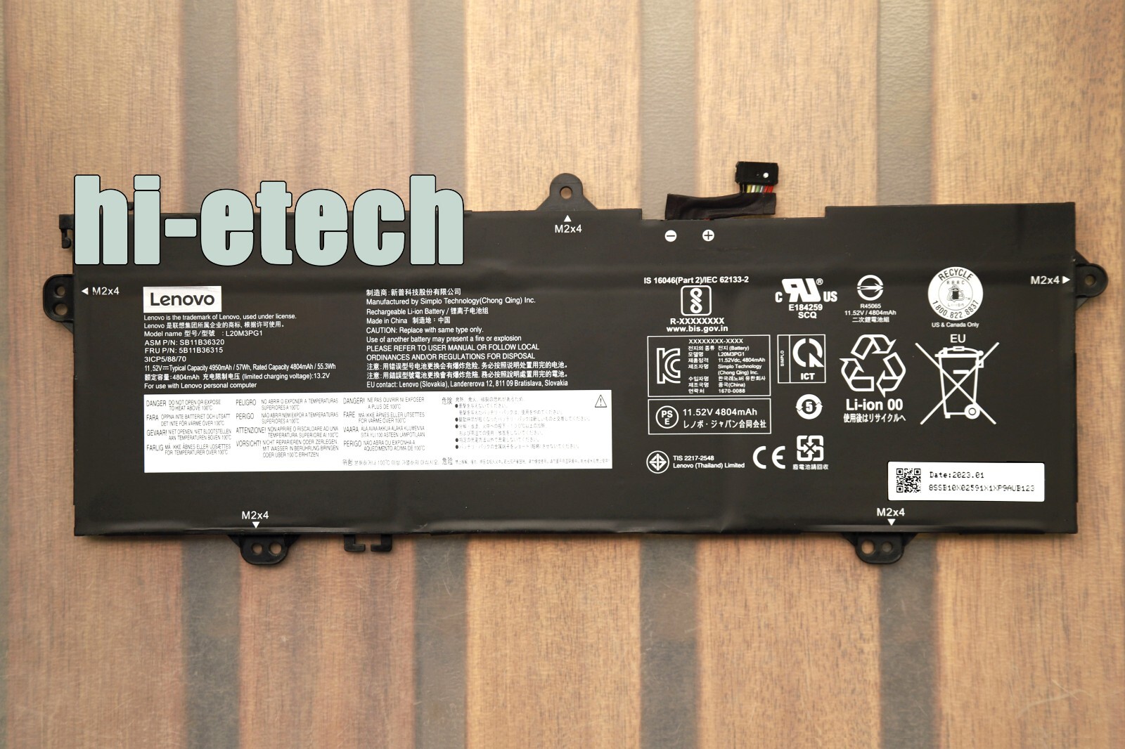 Genuine L20L3PG1 L20M3PG1 L20D3PG1 Battery for Lenovo Vilboz14 14W 2nd Gen 2021