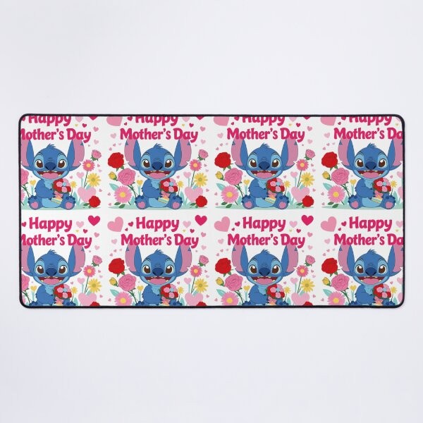 Disney Lilo & Stitch Happy Mother's Day Large Desk Mat, Idea Gift For Friends