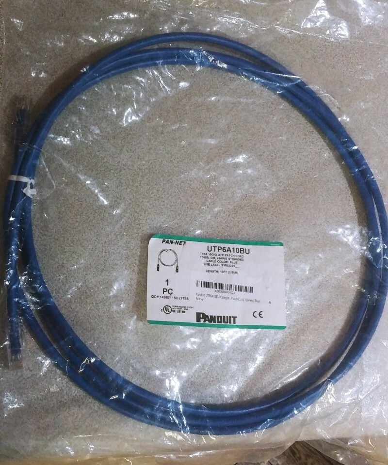 Panduit UTP6AX2BU -1O ft TX6A 10gig UTP Patch Cord