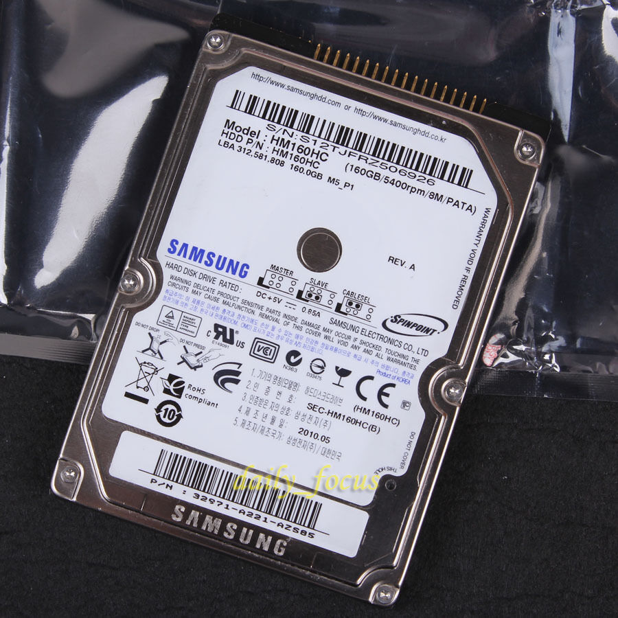For SAMSUNG HM160HC 160 GB 2.5" 5400 RPM PATA IDE Hard Disk Drive HDD