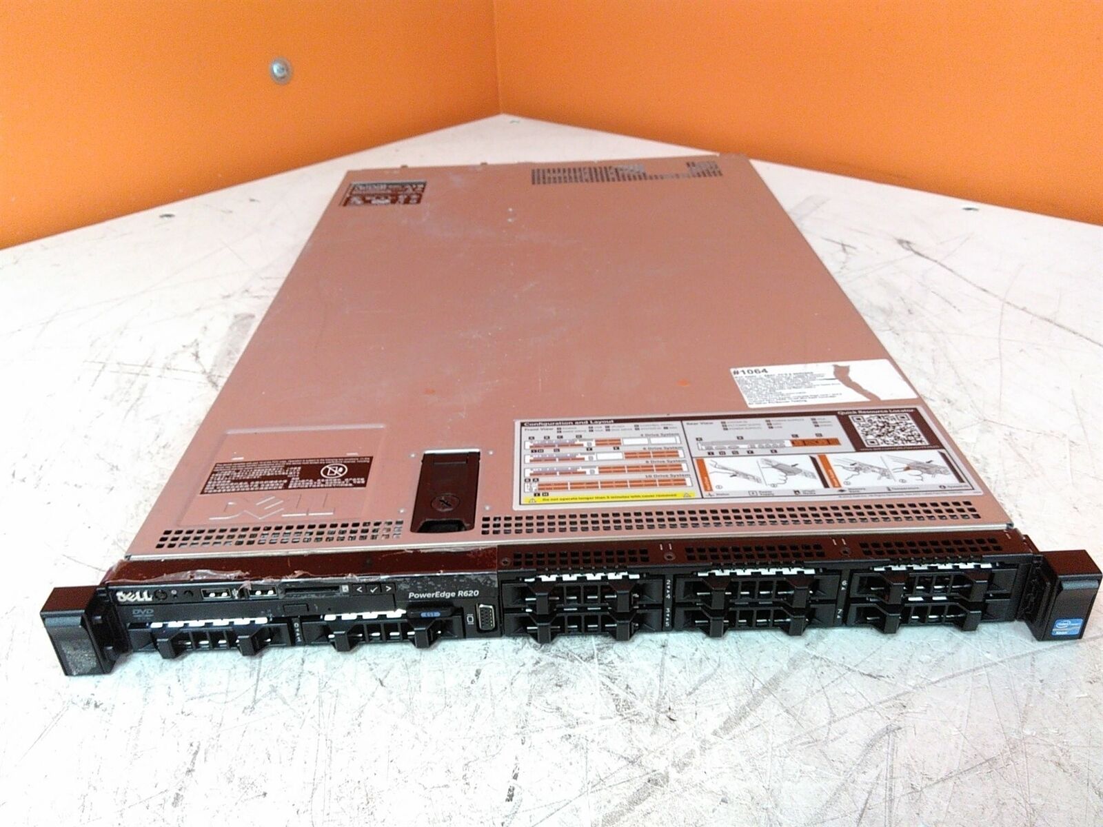 Dell PowerEdge R620 2x Xeon E5 8 Core 2GHz 32GB RAM 0HDD PERC H710P 8 Bay