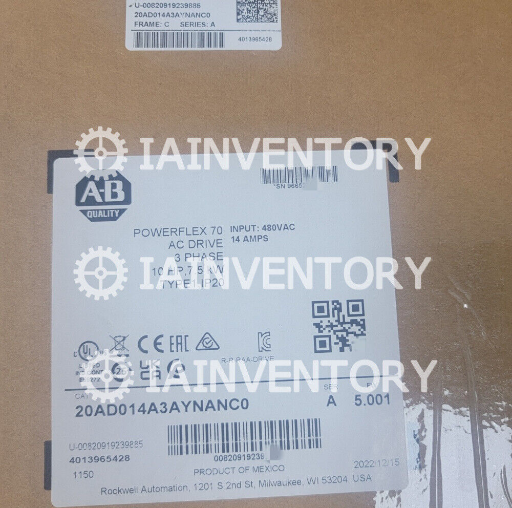 1PC New Allen Bradley 20AD014A3AYNANC0 Next Day Air Available