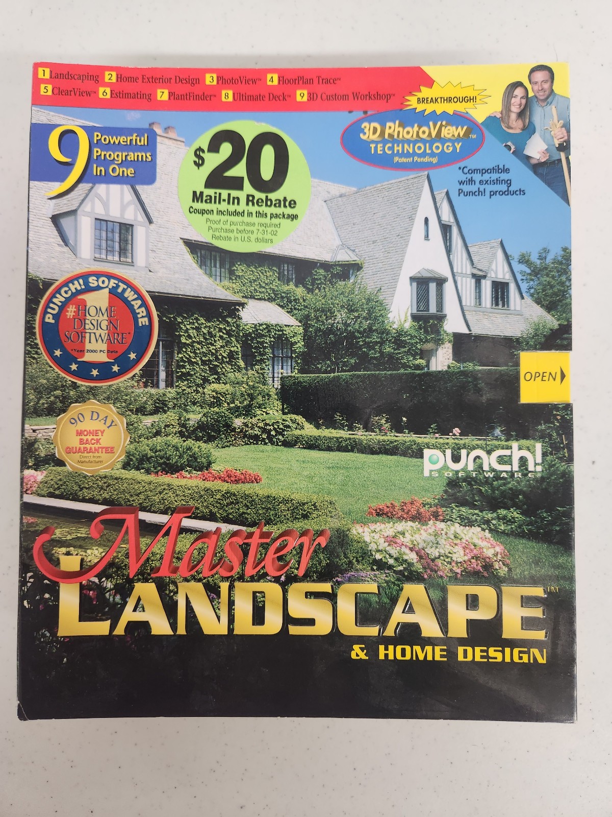 Punch Master Landscape & Home Design 2001 PC CD Windows 95/98/2000 New Sealed