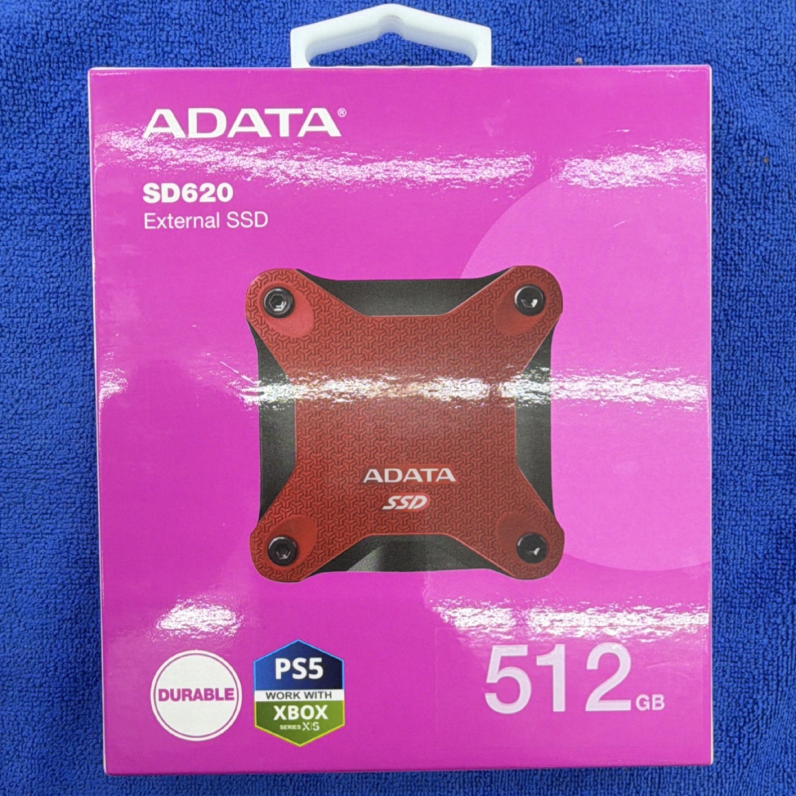 ADATA SD620 External SSD 512GB Red Durable PS5 Xbox Series X/S Compatible