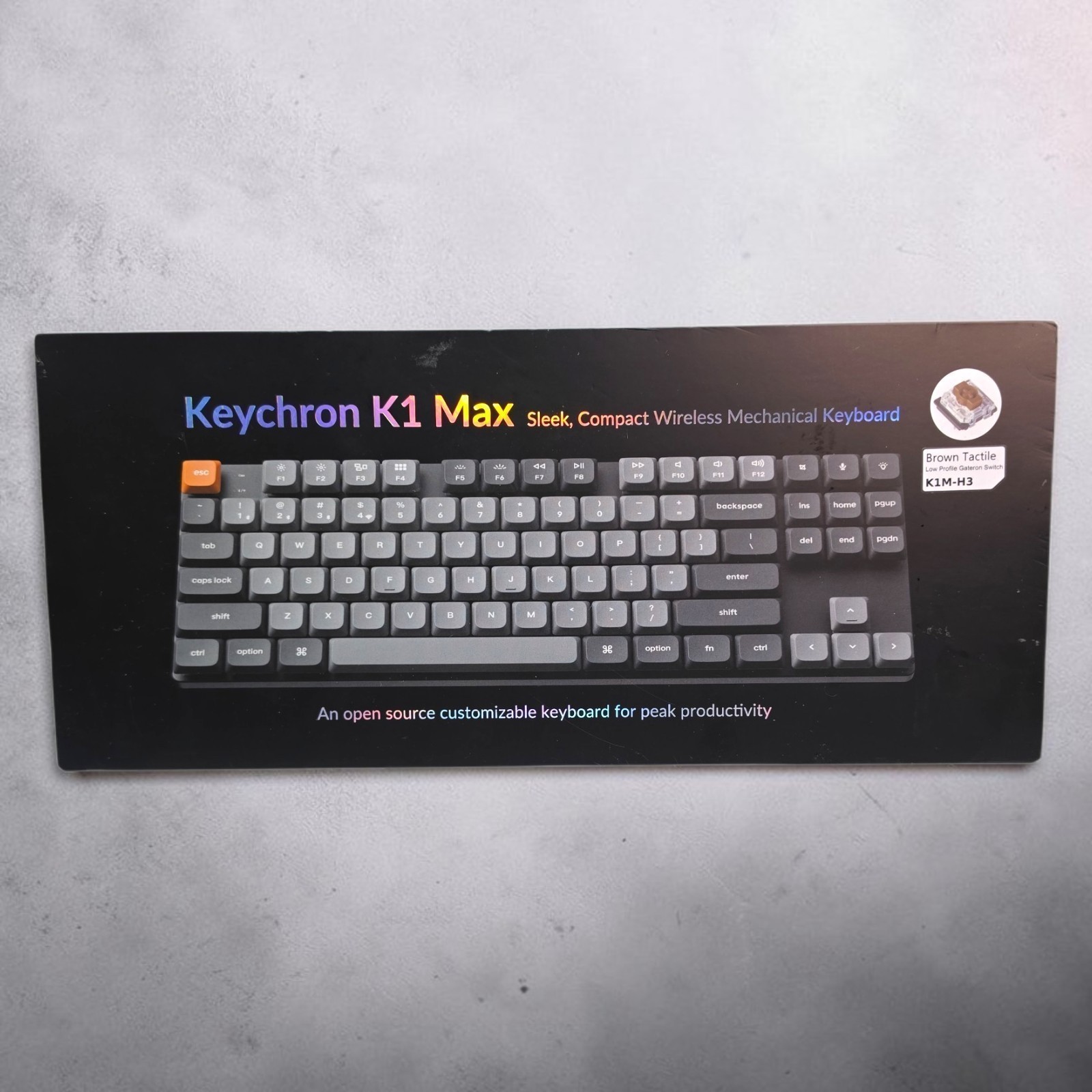 Keychron K1 Max Wireless Mechanical Keyboard Brown Tactile Switches K1M-H3 NEW