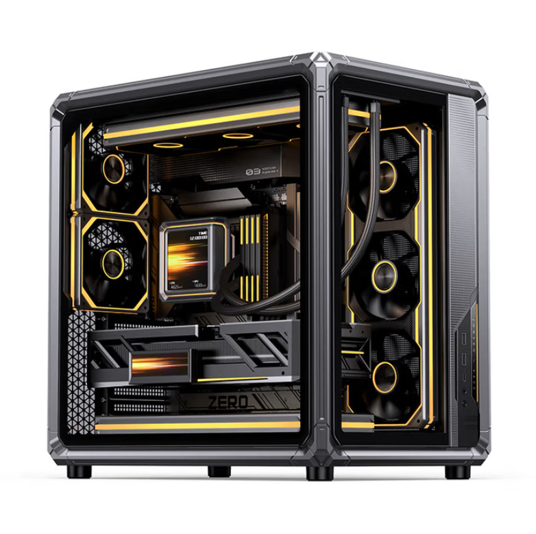 Jonsbo X400 Gray ATX computer case supporting back-plug