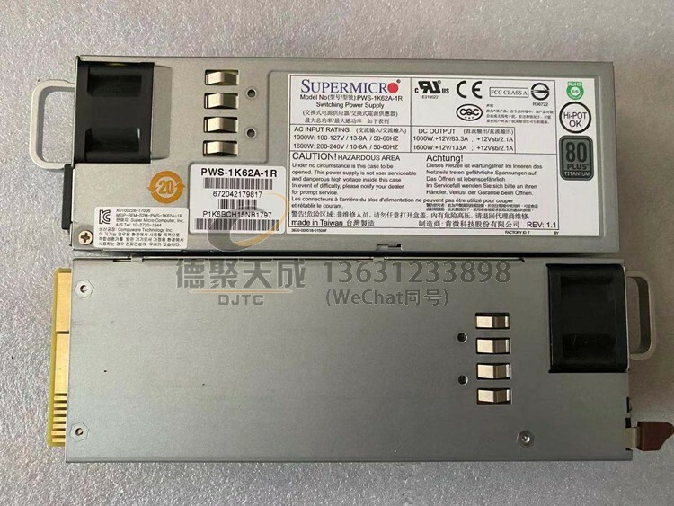 1pcs for SuperMicro PWS-1K62A-1R 1600W server redundant power supply