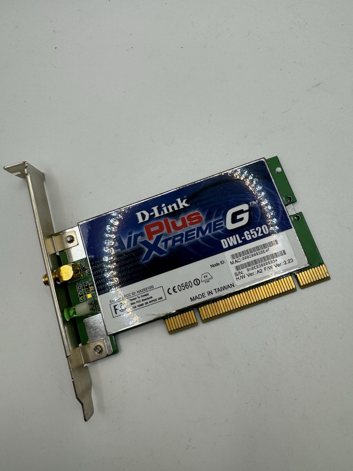 D-Link AirPlus Xtreme G DWL-G520 PCI Wireless Network Adapter