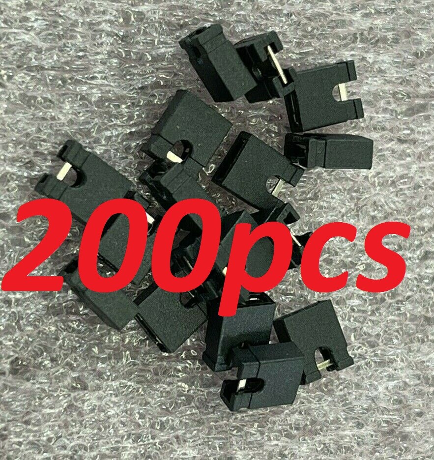 200pcs Black 2.54mm Circuit board jumper shunts
