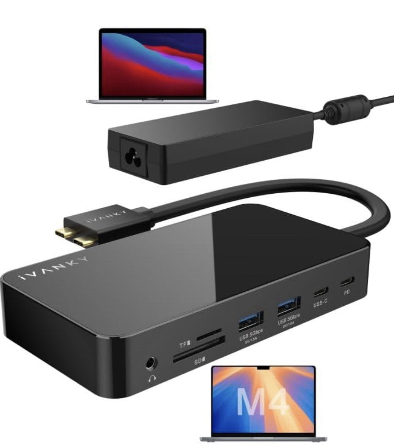 iVANKY Fusion Pro MacBook Pro & Air USB-C USB SD/TF 4K 12-in-1 Docking Station