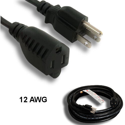 10PCS 100' Weather Proof Outdoor Power Cable NEMA5-15P/5-15R 14AWG 15A/250V SJTW