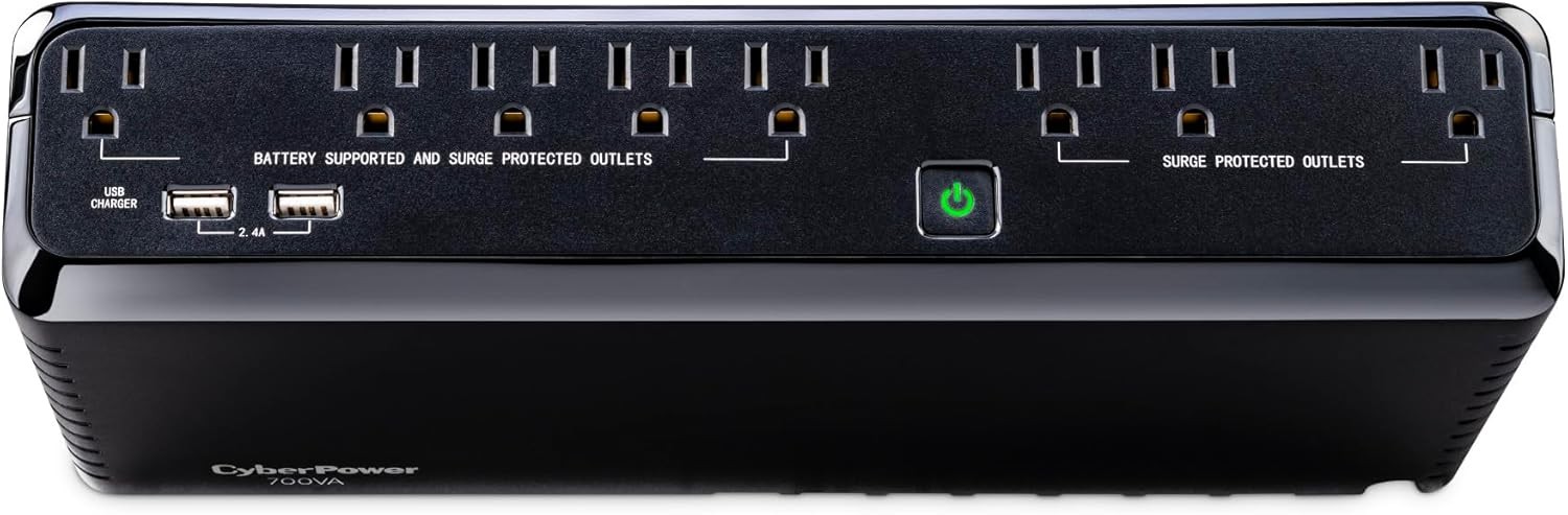 CyberPower SL700U Standby UPS Battery Backup 700VA 370W