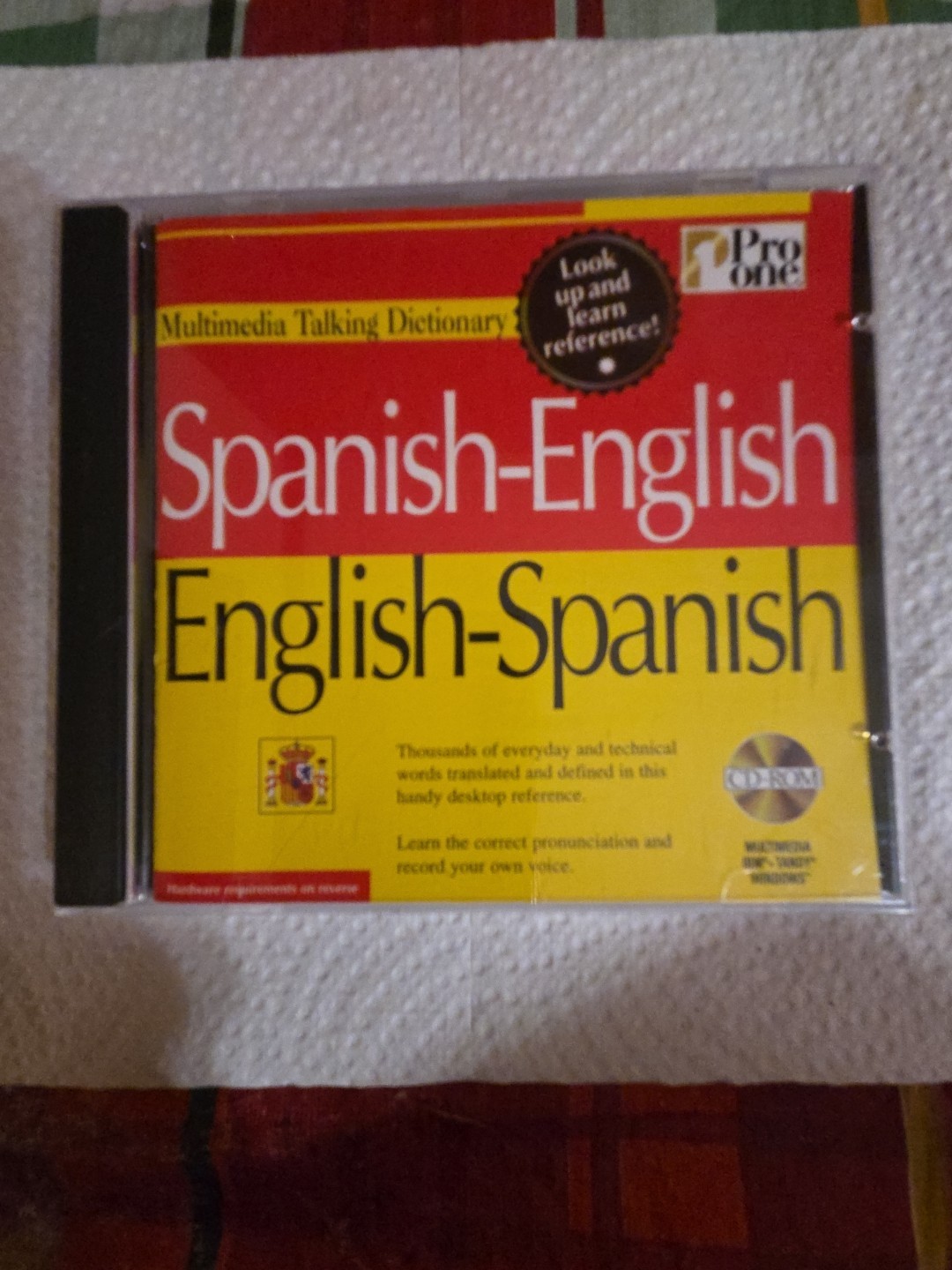 Pro One Spanish-English English-Spanish Multimedia Talking Dictionary PC CD ROM