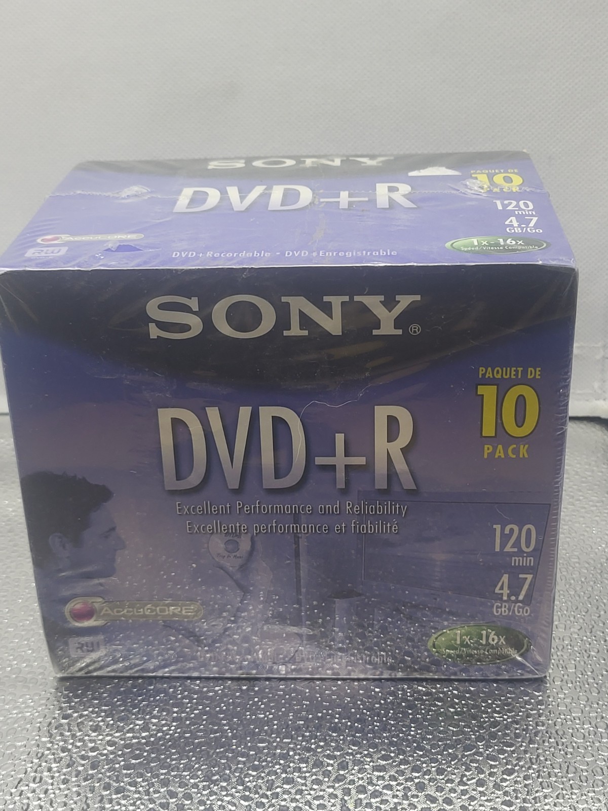 Sony DVD+R 10 Pack 120 Min. 4.7GB Jewel Case New Sealed Blank Discs  