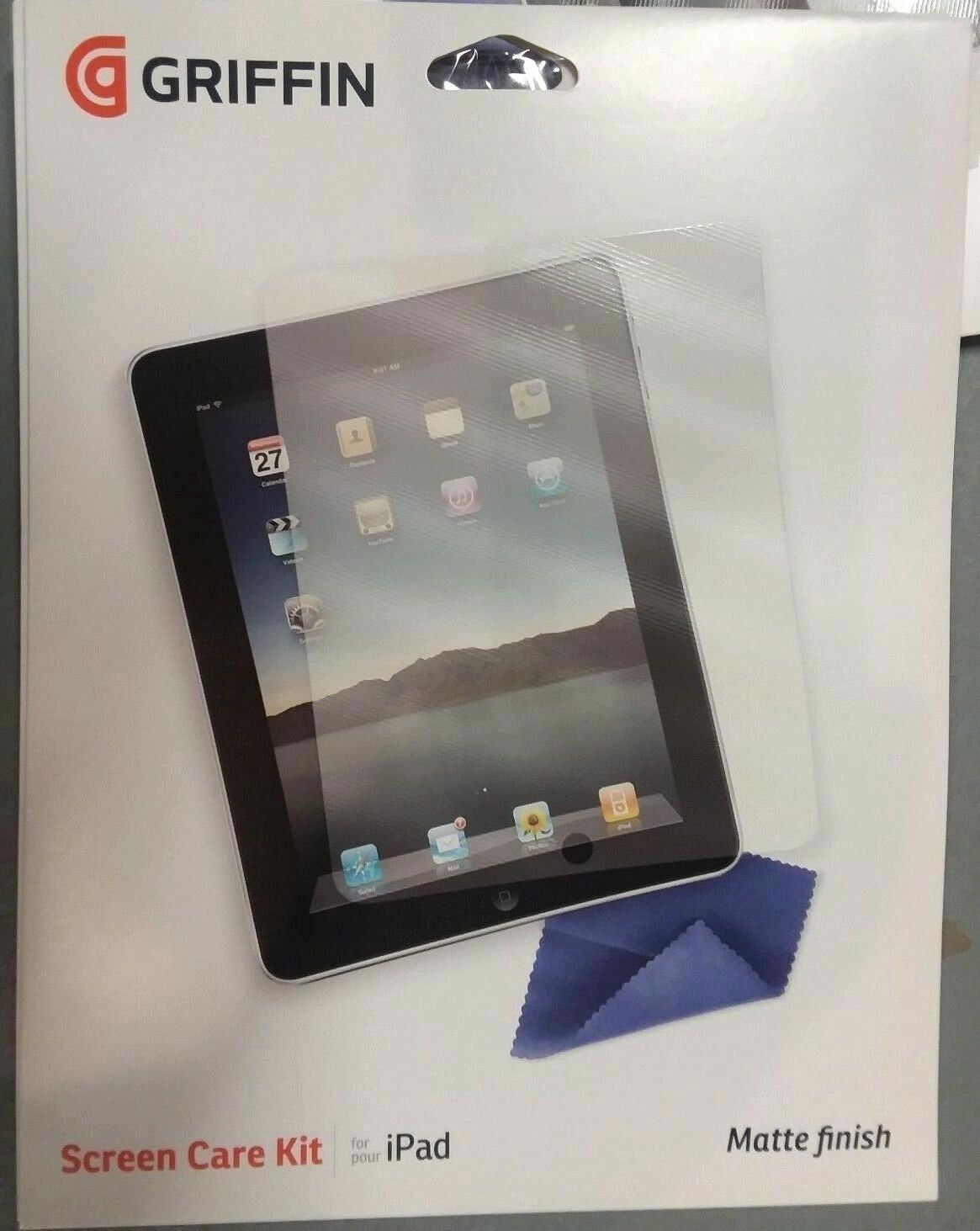 BRAND NEW Griffin Apple iPad Tablet Screen Protector Care Kit GB01595 +FREE SHIP