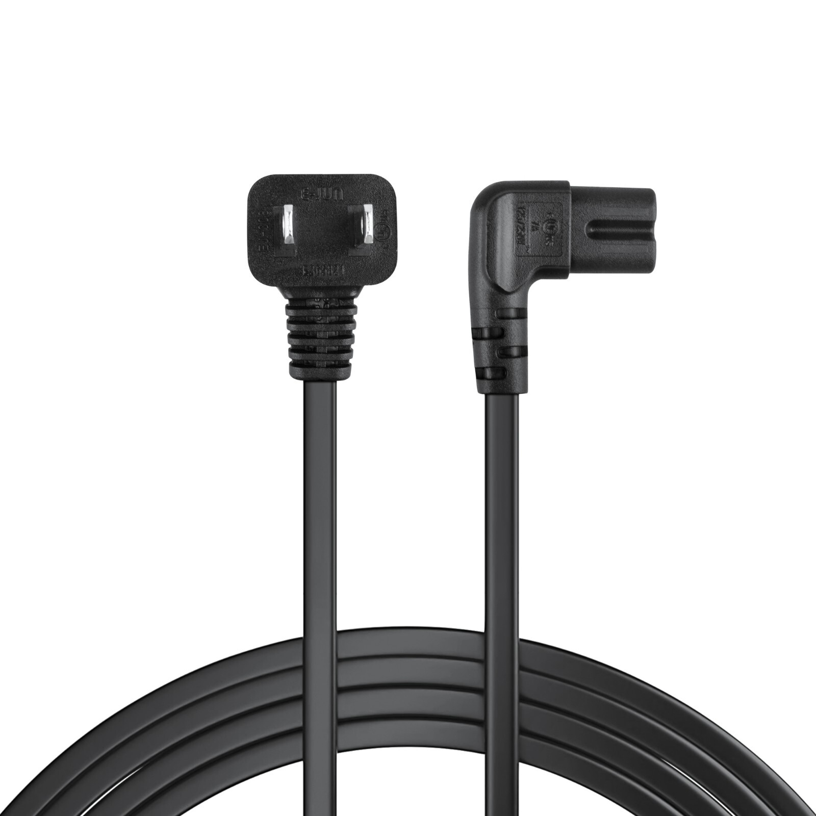 UL 12Ft Extra Long 2Prong LED LCD TV AC Power Cord For Vizio Samsung LG Sharp