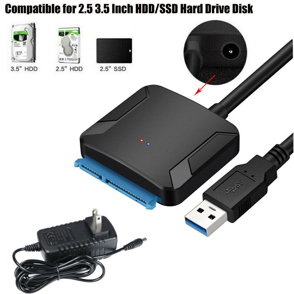 USB 3.0 to IDE/SATA Converter External Hard Drive Adapter Kit 2.5\