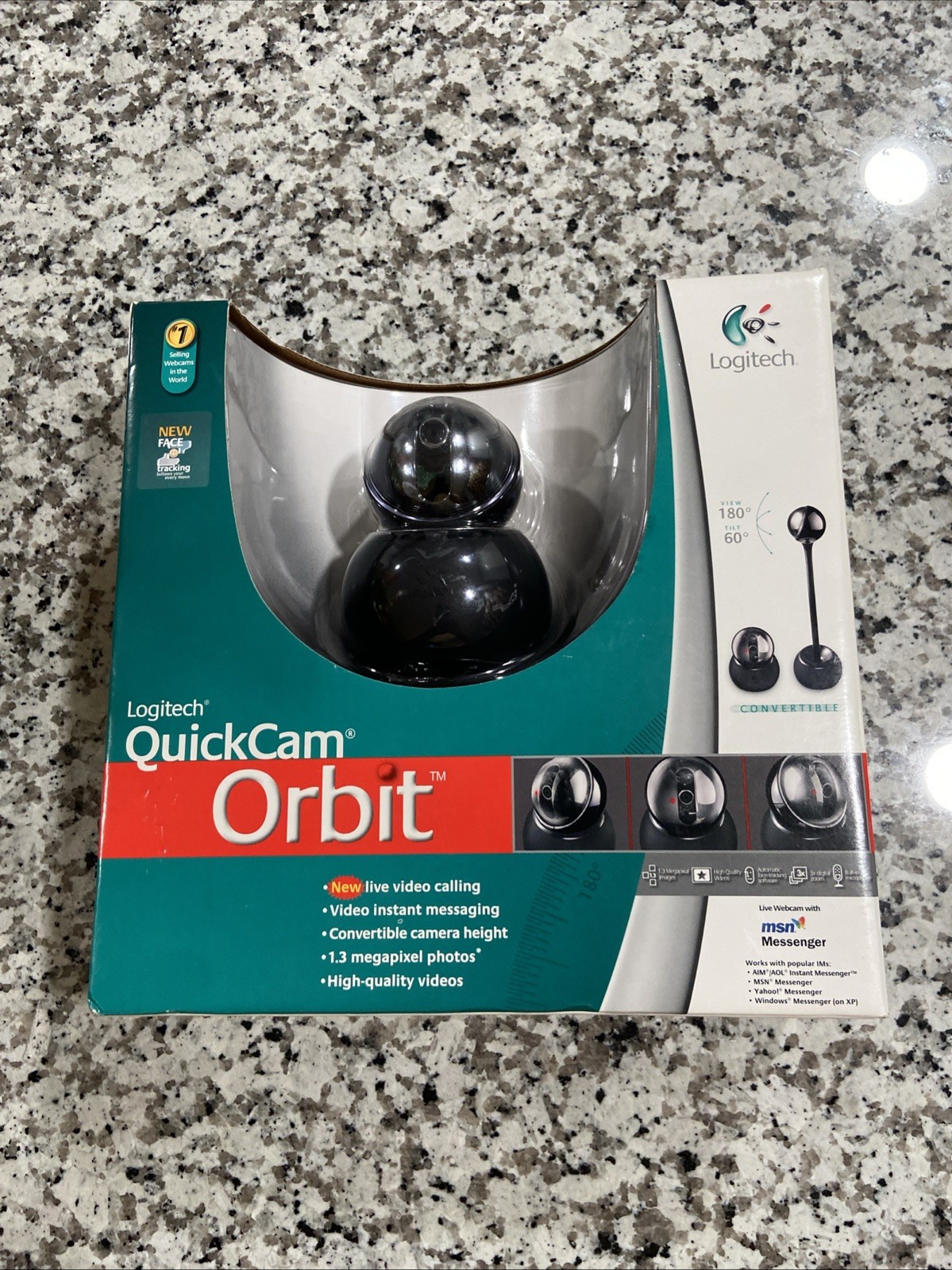 Logitech QuickCam Orbit Mechanical Pan And Tilt Camera -New