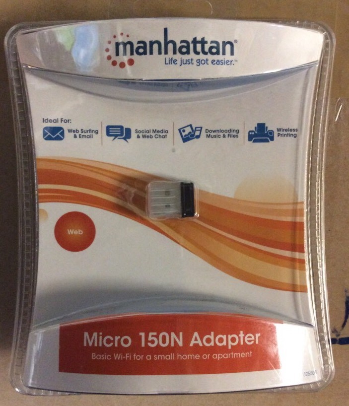 Manhattan 525503 Micro 150Mbps Wireless-N USB 2.0 Adapter