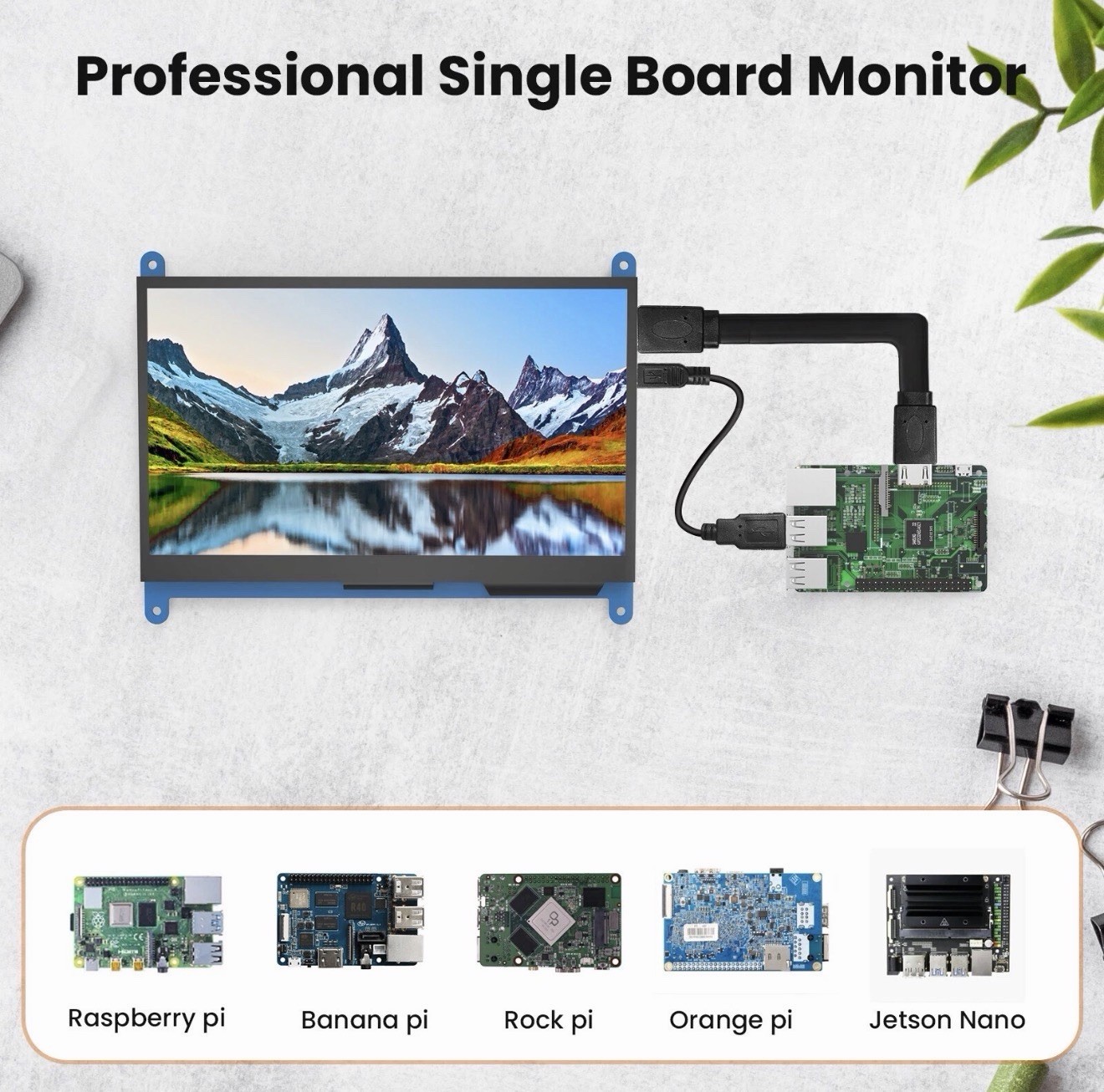 Portable 7inch IPS Touch Screen Monitor Gaming Display Screen for MiniPc