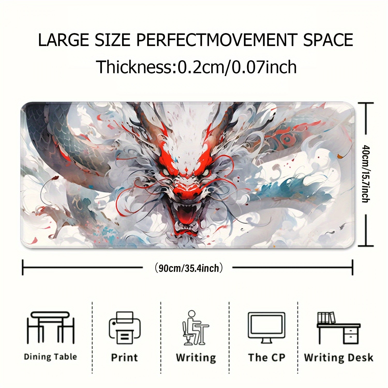 Sweet Alice Extended Gaming Mouse Pad - XXL Water-Resistant and Washable Rubbe