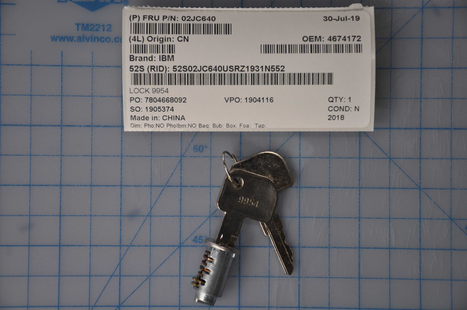 NEW IBM LOCK 9954 4674172 