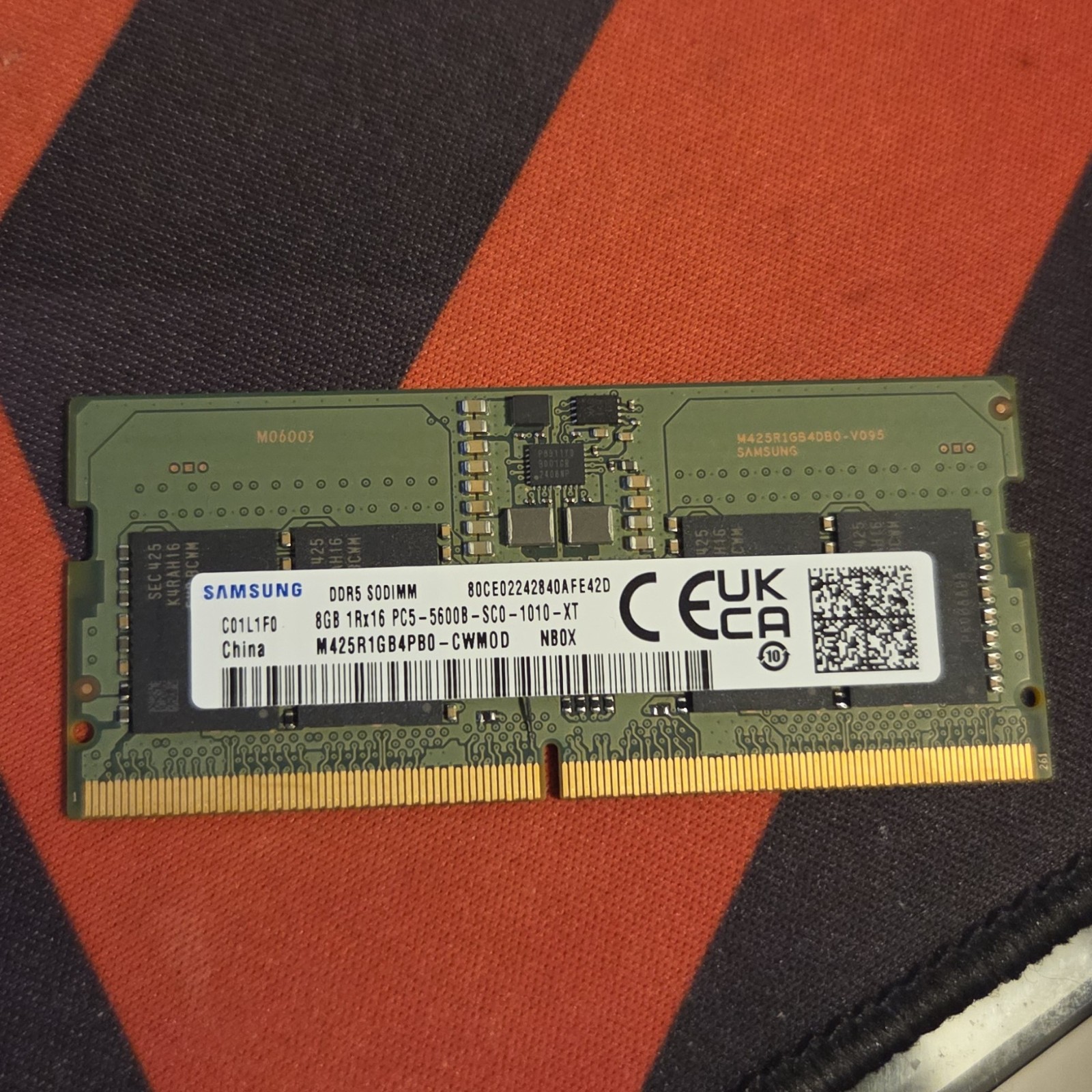 Samsung DDR5 SODIMM 8GB 1Rx16 5600 - LAPTOP RAM