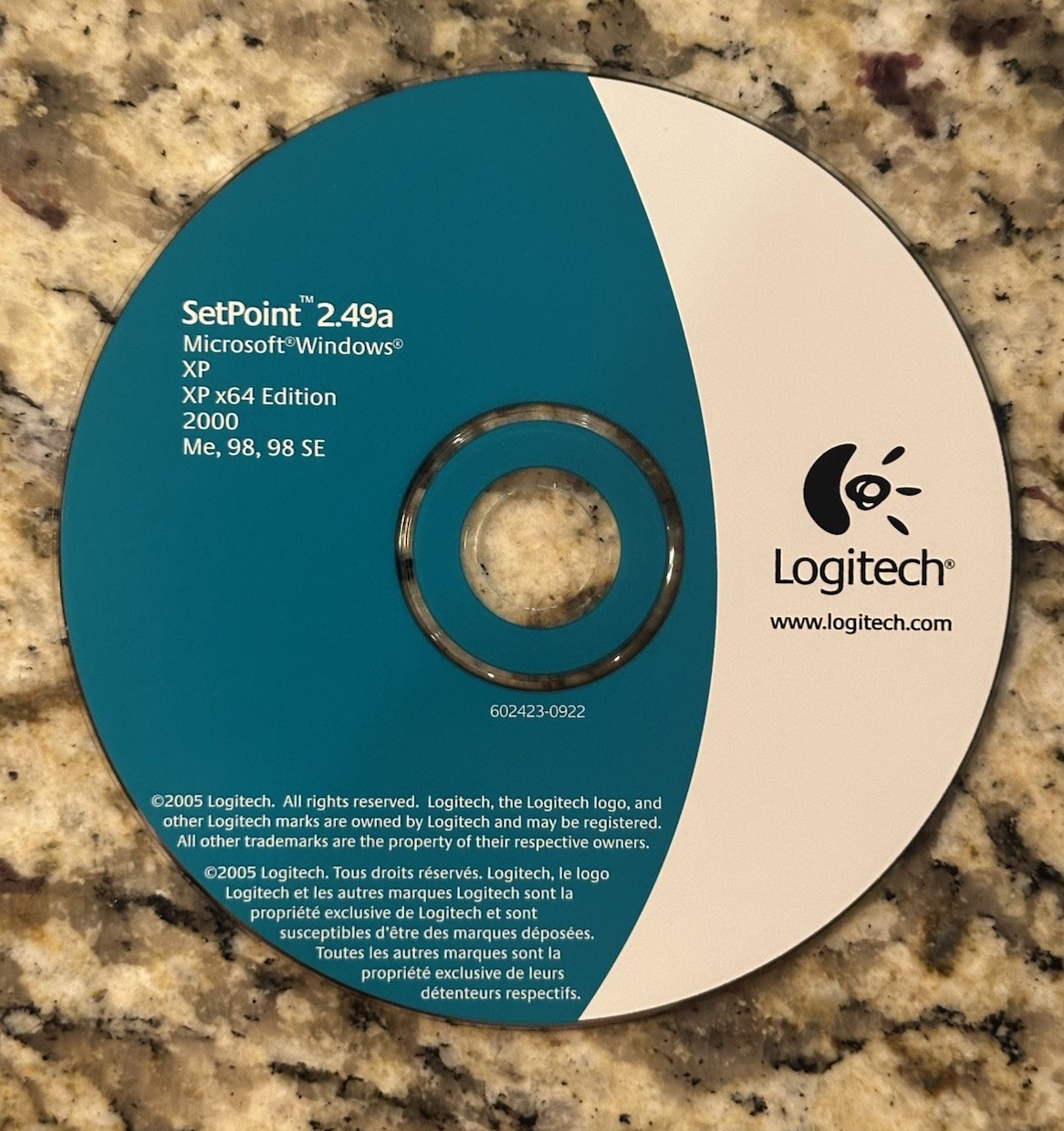 Logitech SetPoint 2.49a Software CD for Windows