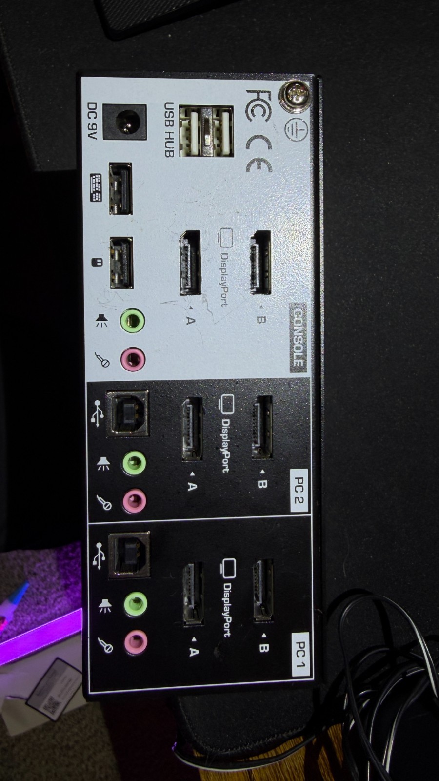 TRENDnet TK-240DP 2-Port Dual Monitor DisplayPort KVM Switch - NO POWER CORD
