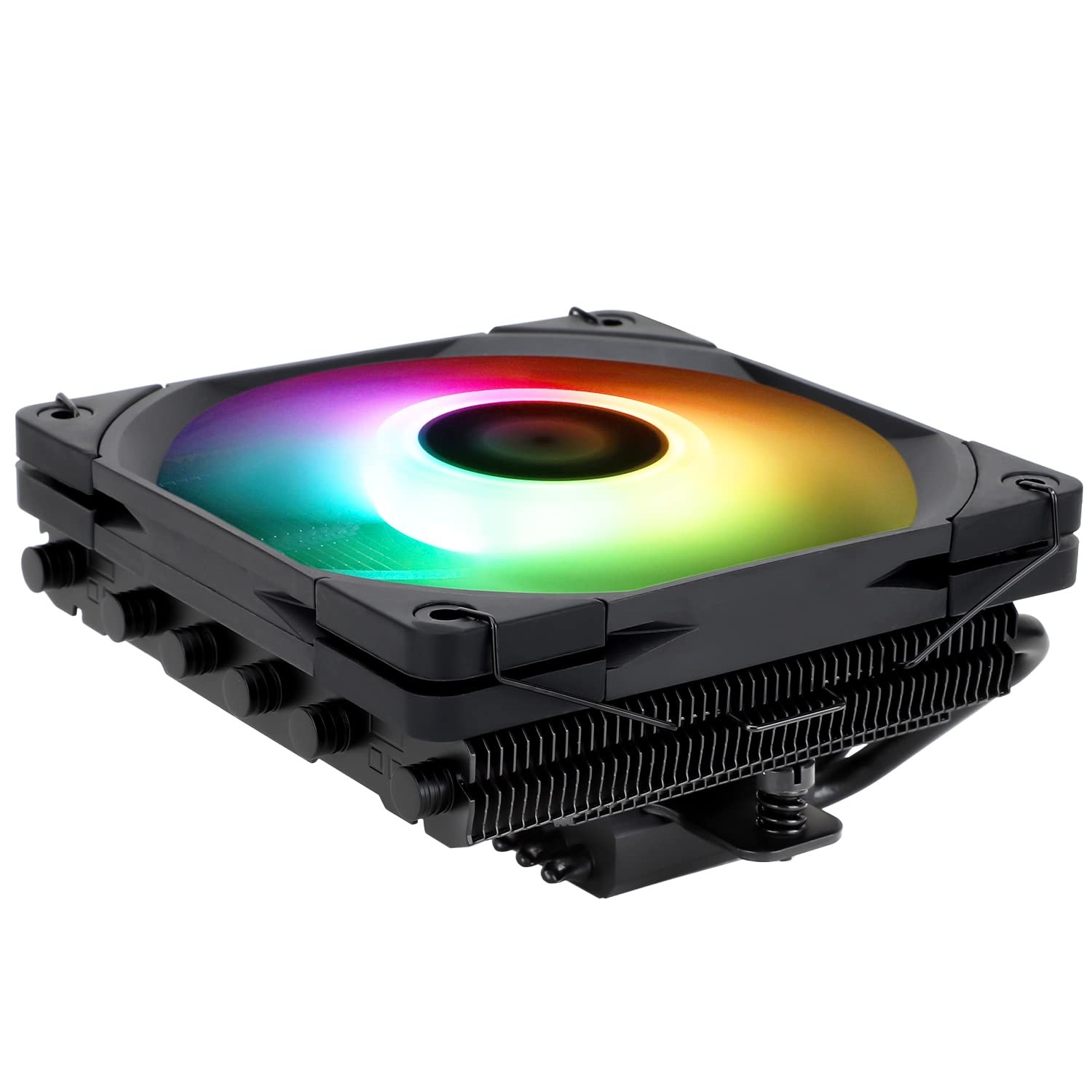 AXP120-X67 Black ARGB Low Profile CPU Air Cooler with Quite 120mm TL-C12015B-...