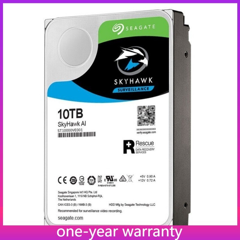  ST10000VE001 Seagate Skyhawk AI Internal Hard Drive 7200 RPM 10TB 256MB