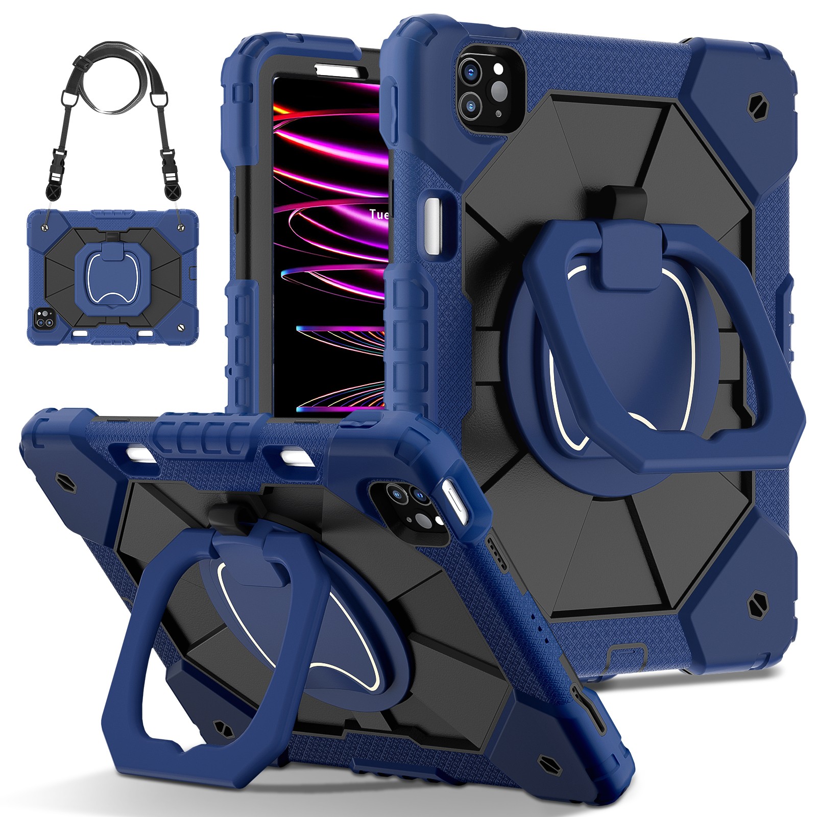 Rugged Stand Hard Case For iPad Pro 11-inch 2021/2020/2018 (4th/3rd/2nd/1st Gen)