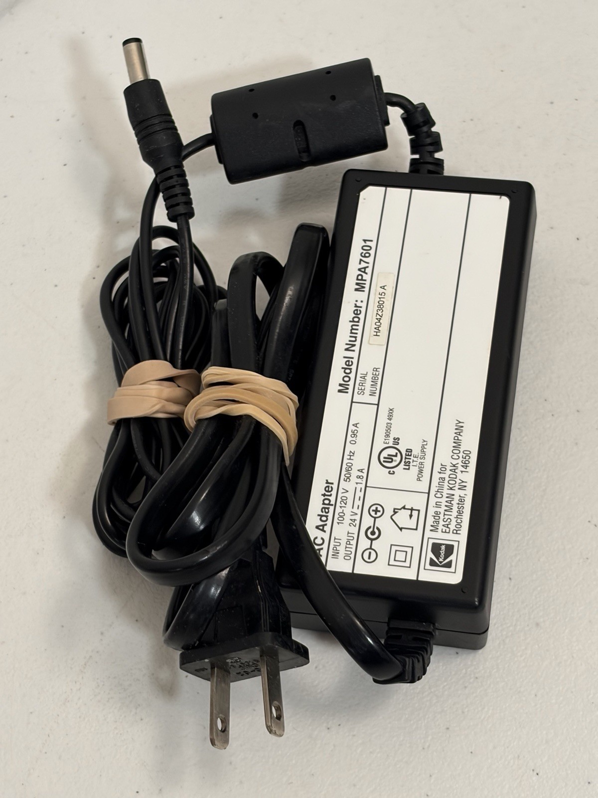 Kodak Easyshare Series 3 Photo Printer Dock Power Supply AC Adapter MPA7601